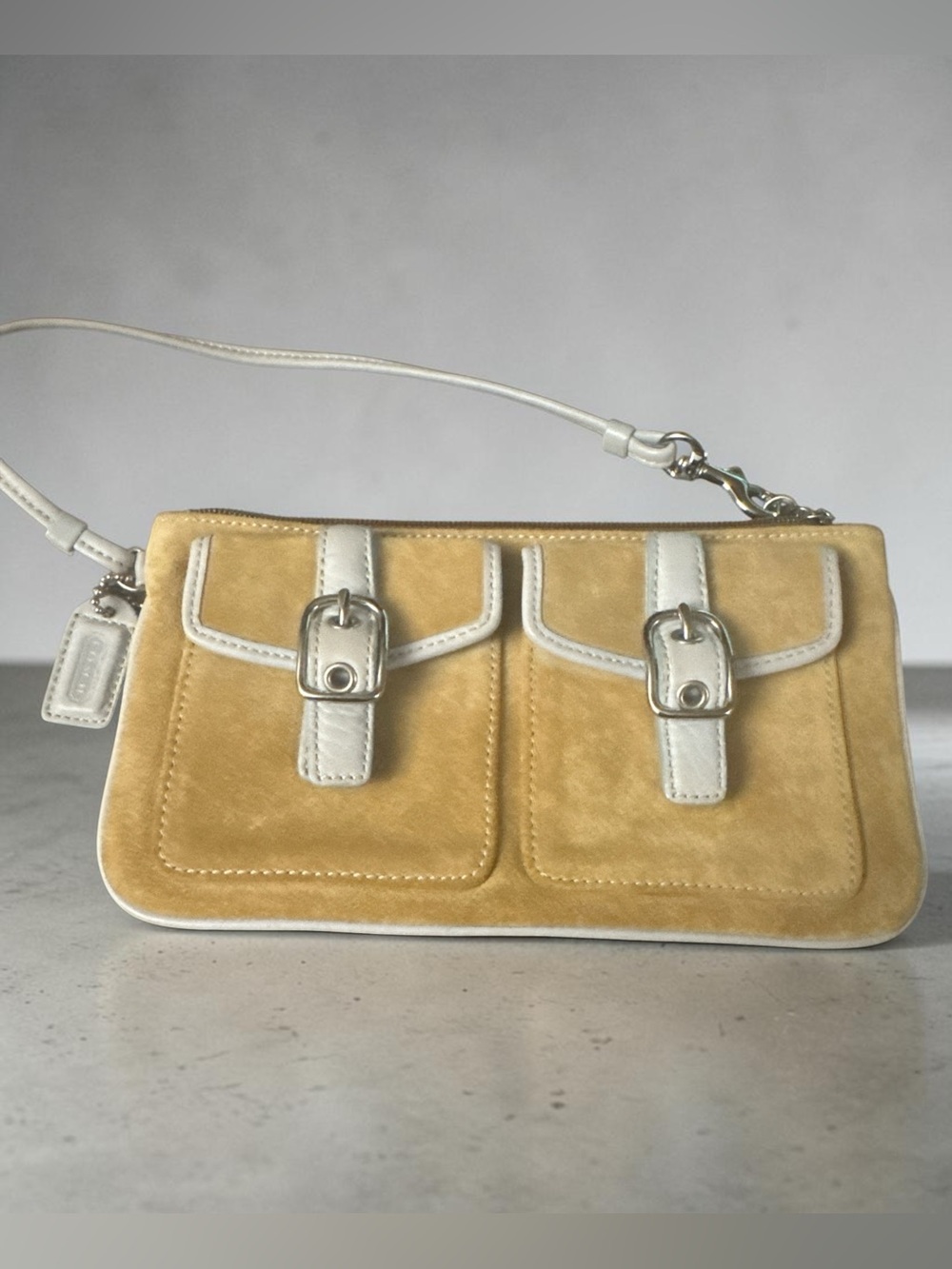 Coach Vintage Cargo Pocket Mini Bag/Wristlet - Grey Trim